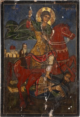 Auction 138<br>IKONE MIT DEM HEILIGEN DEMETRIOS
