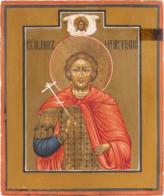 Auktion 138<br>KLEINE IKONE MIT DEM HEILIGEN JOHANNES DEM KRIEGER
