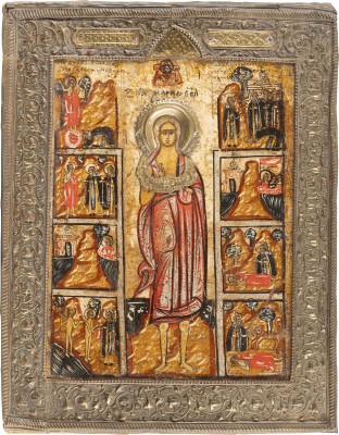 Bild VITA-IKONE DER HEILIGEN MARIA VON ÄGYPTEN MIT BASMA