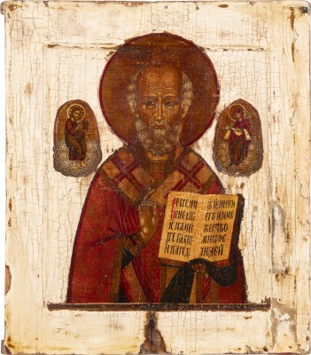 Auction 138<br>GROSSE IKONE MIT DEM HEILIGEN NIKOLAUS VON MYRA