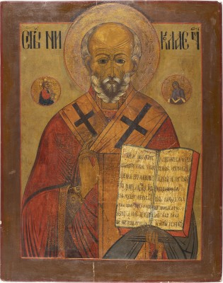 Auktion 138<br>GROSSFORMATIGE IKONE MIT DEM HEILIGEN NIKOLAUS VON MYRA