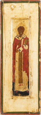 Auction 138<br>IKONEN-FRAGMENT MIT DEM HEILIGEN NIKOLAUS VON MYRA