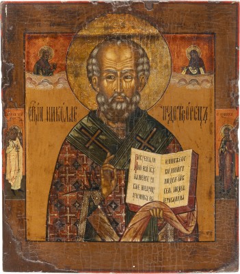 Auktion 138<br>IKONE MIT DEM HEILIGEN NIKOLAUS VON MYRA
