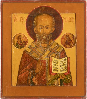 Auction 138<br>IKONE MIT DEM HEILIGEN NIKOLAUS VON MYRA
