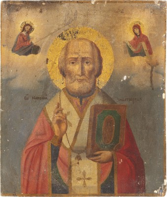 Auktion 138<br>IKONE MIT DEM HEILIGEN NIKOLAUS VON MYRA