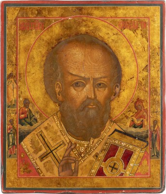 Auction 138<br>IKONE MIT DEM HEILIGEN NIKOLAUS VON MYRA