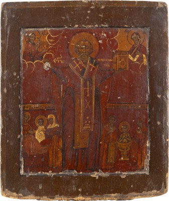 Auction 138<br>IKONE MIT DEM HEILIGEN NIKOLAUS VON MOSCHAISK