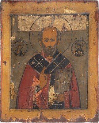 Auktion 138<br>IKONE MIT DEM HEILIGEN NIKOLAUS VON MYRA