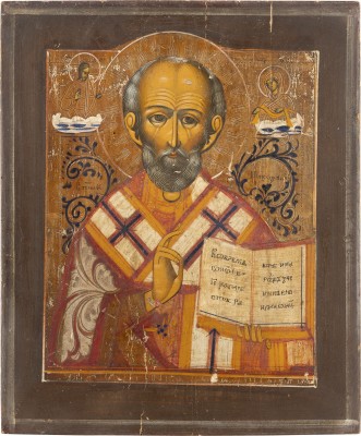 Auktion 138<br>IKONE MIT DEM HEILIGEN NIKOLAUS VON MYRA