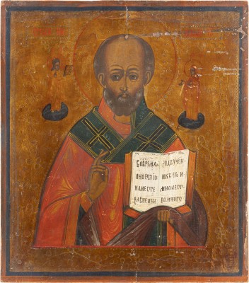 Auction 138<br>IKONE MIT DEM HEILIGEN NIKOLAUS VON MYRA