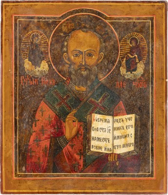 Auktion 138<br>IKONE MIT DEM HEILIGEN NIKOLAUS VON MYRA