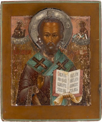 Auktion 138<br>IKONE MIT DEM HEILIGEN NIKOLAUS VON MYRA