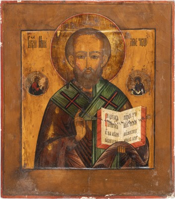 Auktion 138<br>IKONE MIT DEM HEILIGEN NIKOLAUS DEM WUNDERTÄTER
