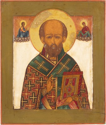 Auktion 138<br>IKONE MIT DEM HEILIGEN NIKOLAUS VON MYRA