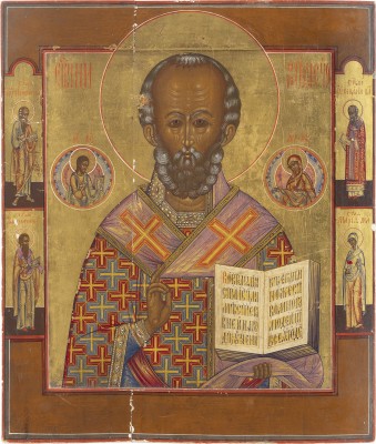 Auktion 138<br>GROSSFORMATIGE UND FEINE IKONE MIT DEM HEILIGEN NIKOLAUS VON MYRA