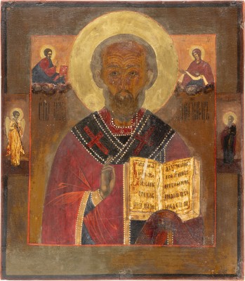 Auktion 138<br>IKONE MIT DEM HEILIGEN NIKOLAUS VON MYRA