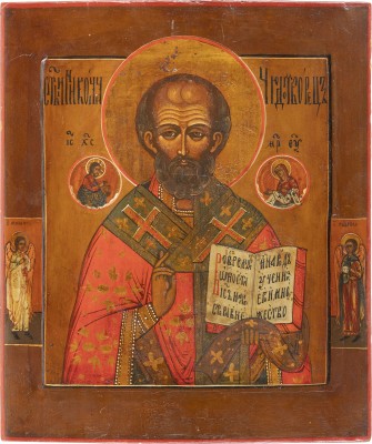 Auktion 138<br>IKONE MIT DEM HEILIGEN NIKOLAUS VON MYRA