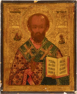 Auktion 138<br>KLEINE IKONE MIT DEM HEILIGEN NIKOLAUS VON MYRA