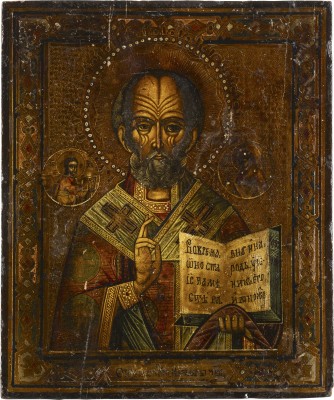 Auktion 138<br>IKONE MIT DEM HEILIGEN NIKOLAUS VON MYRA