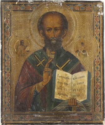 Auktion 138<br>IKONE MIT DEM HEILIGEN NIKOLAUS VON MYRA