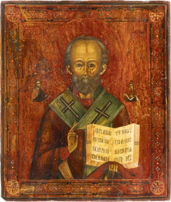 Auktion 138<br>IKONE MIT DEM HEILIGEN NIKOLAUS VON MYRA