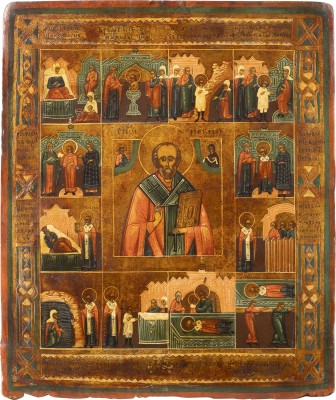 Auktion 138<br>VITA-IKONE MIT DEM HEILIGEN NIKOLAUS VON MYRA