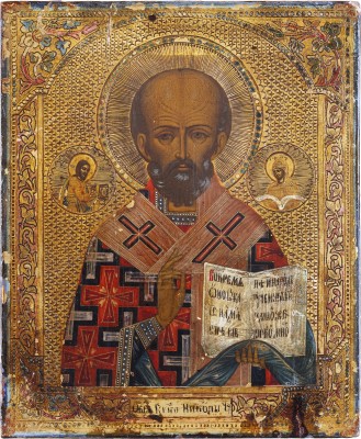 Auktion 138<br>KLEINE IKONE MIT DEM HEILIGEN NIKOLAUS VON MYRA