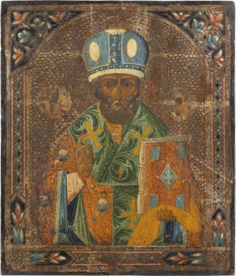 Auktion 138<br>IKONE MIT DEM HEILIGEN NIKOLAUS VON MYRA