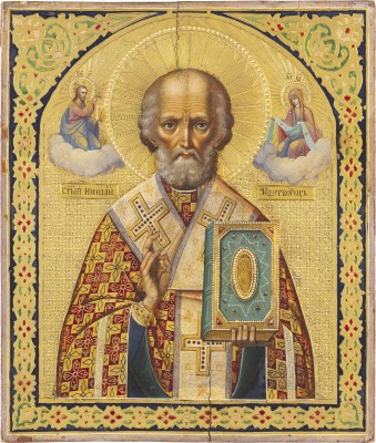 Auktion 138<br>IKONE MIT DEM HEILIGEN NIKOLAUS VON MYRA