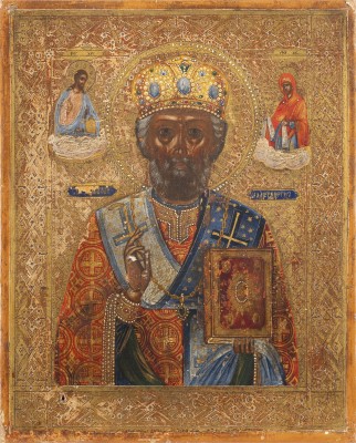 Auktion 138<br>IKONE MIT DEM HEILIGEN NIKOLAUS VON MYRA