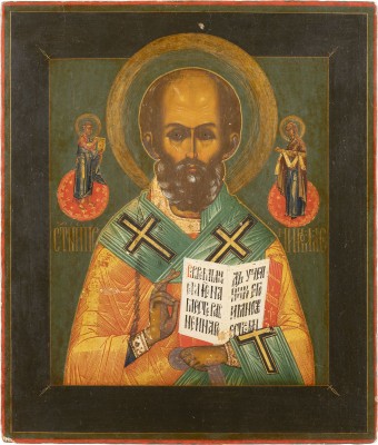 Auktion 138<br>IKONE MIT DEM HEILIGEN NIKOLAUS VON MYRA