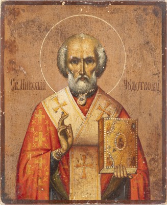 Auction 138<br>KLEINE IKONE MIT DEM HEILIGEN NIKOLAUS VON MYRA