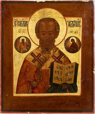 Auction 138<br>IKONE MIT DEM HEILIGEN NIKOLAUS VON MYRA
