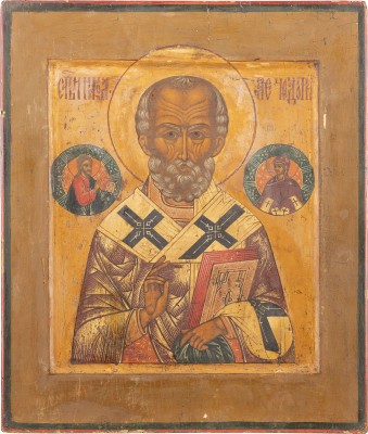 Auktion 138<br>GROSSE IKONE MIT DEM HEILIGEN NIKOLAUS VON MYRA
