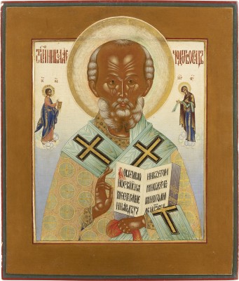 Auction 138<br>FEINE IKONE MIT DEM HEILIGEN NIKOLAUS VON MYRA