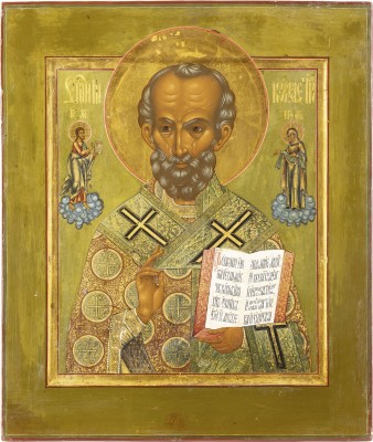 Auktion 138<br>GROSSFORMATIGE UND FEINE IKONE MIT DEM HEILIGEN NIKOLAUS VON MYRA