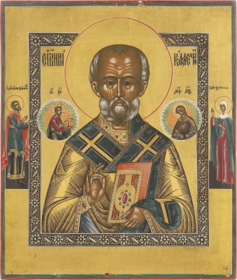 Auktion 138<br>IKONE MIT DEM HEILIGEN NIKOLAUS VON MYRA
