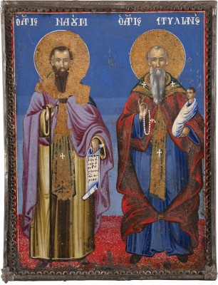 Picture GROSSE IKONE MIT DEN HEILIGEN NAUM UND STYLIANOS MIT BASMA