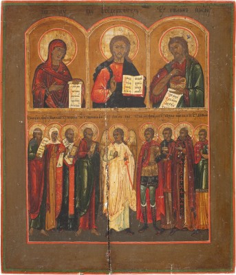 Picture MEHRFELDER-IKONE MIT DEESIS UND AUSGEWÄHLTEN HEILIGEN
