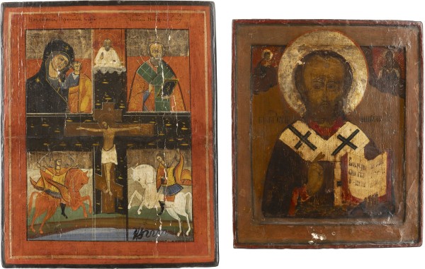 Bild ZWEI IKONEN: HEILIGER NIKOLAUS VON MYRA UND VIERFELDER-IKONE