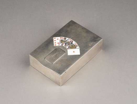 Auction 138<br>FEINES PLEIN-EMAIL-SPIELKARTENETUI