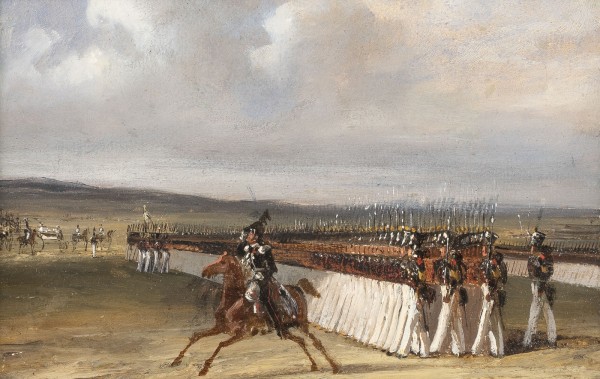 Auction 138<br>ÖLSKIZZE EINER MILITÄRPARADE