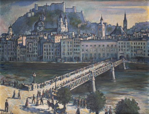 Auction 140<br>ANSICHT DER STADTBRÜCKE IN SALZBURG