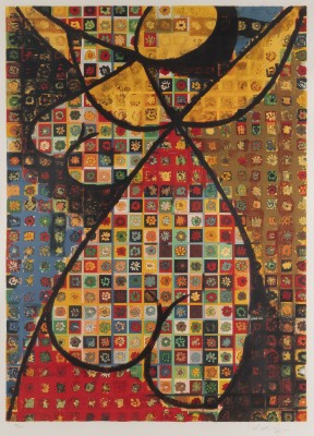Bild 'FIGUR AUF ORNAMENTIERTEM GRUND' (UM 1986)