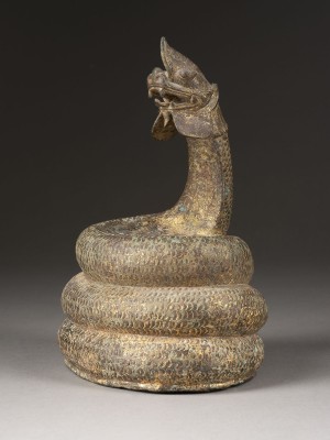 Picture EINE VERGOLDETE FIGUR VON NAGA AUS BRONZE