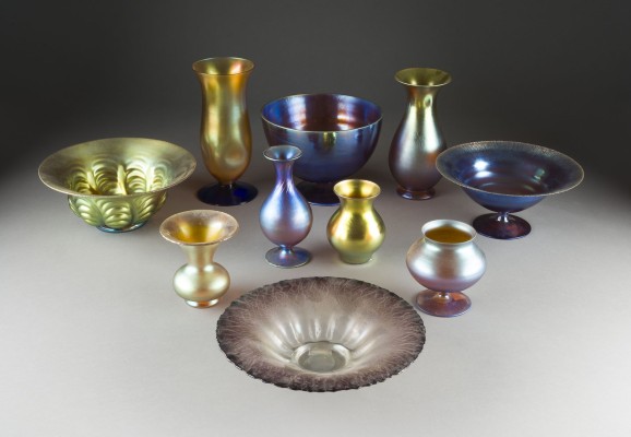 Auktion 141<br>ZEHNTEILIGES GLAS-KONVOLUT 'WMF'