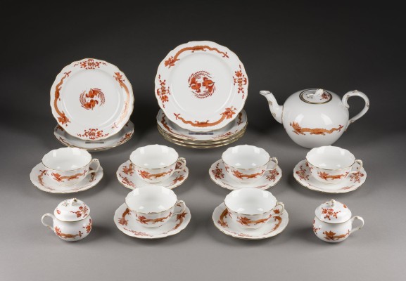 Auction 141<br>21-TEILIGES TEESERVICE 'ROTER HOFDRACHE'