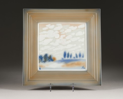 Auction 141<br>WANDPLATTE MIT LANDSCHAFT