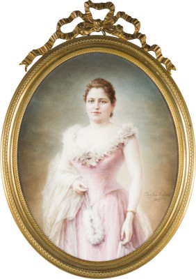Auction 141<br>'PORTRAIT EINER DAME IM ROSA ABENDKLEID' (1893)