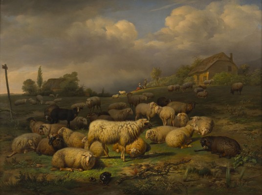 Auktion 141<br>GEWITTERWOLKEN ÜBER EINER SCHAFSHERDE